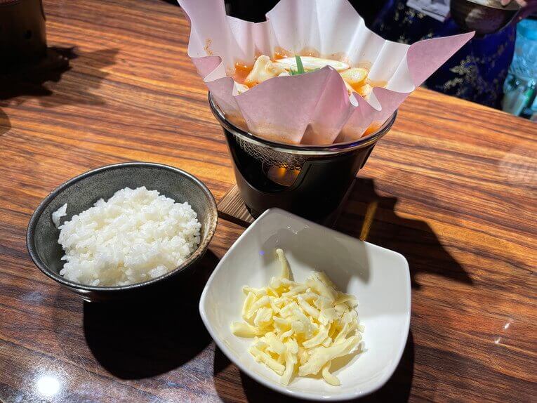米とチーズ