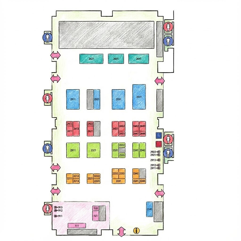 コミケC107 南3・4ホール 企業ブース 会場マップ