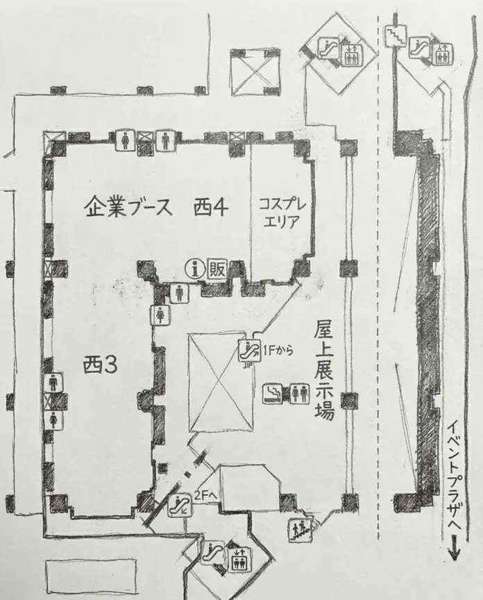 コミケC107 西3・4ホール 企業ブース 会場マップ