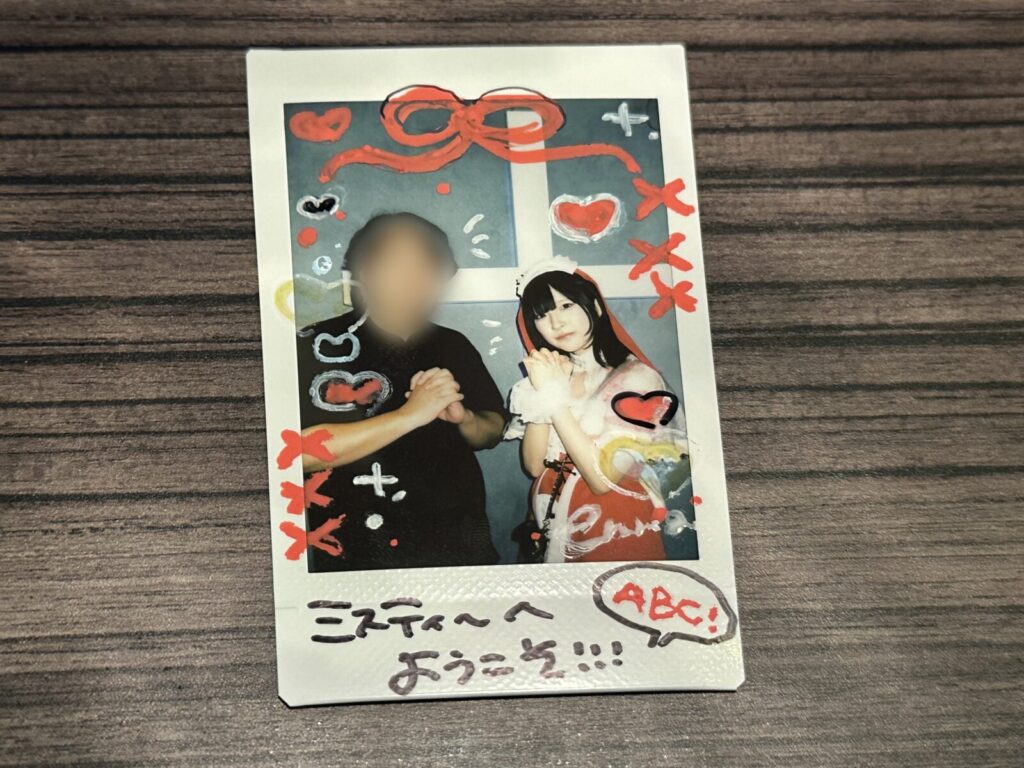 完成したチェキの写真